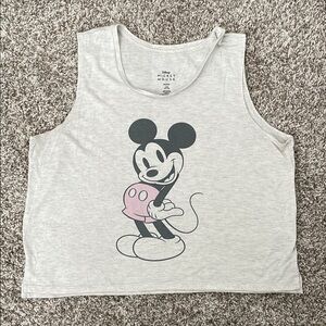 Disney Light Gray Tank Top with Mickey Mouse 🐭